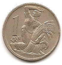  Tschechoslowakei 1 Krona 1922 #444   