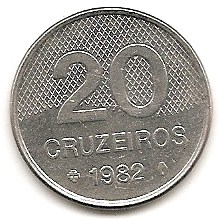  Brasilien 20 Cruzeiros 1982 #447   