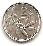  Malta 2 Cent 1993 #453   
