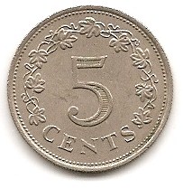  Malta 5 Cent 1972 #453   