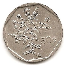  Malta 50 Cent 2001 #454   
