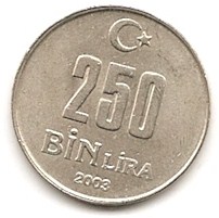  Türkei 250000 Lira 2003 #457   