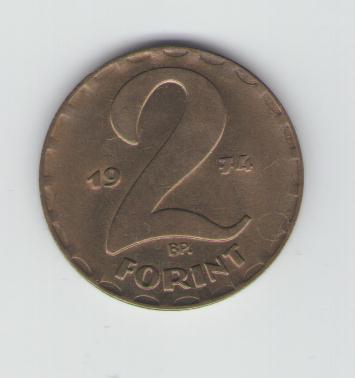  2 Forint Ungarn 1974   