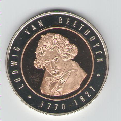  Bimetallmedaille auf Ludwig v.Beethoven(g1467)   