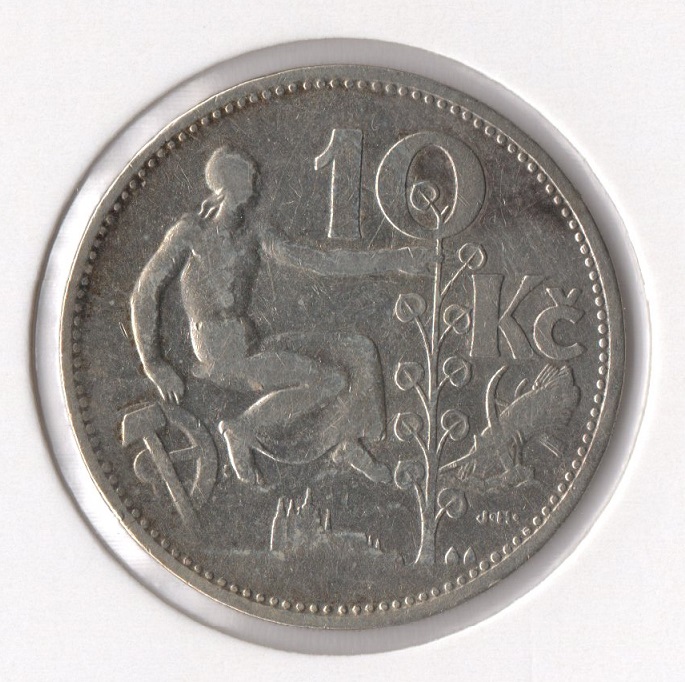  Tschechoslowakei 10 Kronen 1930 <i>Erste Republik</i> **vorzüglich**   