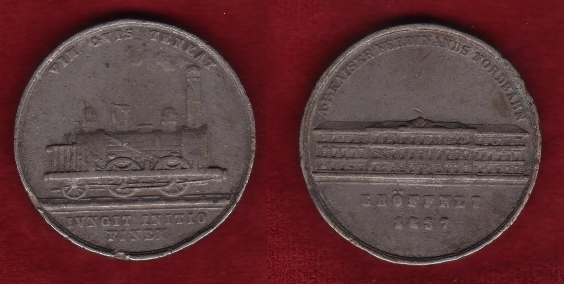  Medaille 1837. Auf die Eröffnung der Kaiser-Ferdinand-Nordbahn   